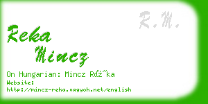 reka mincz business card